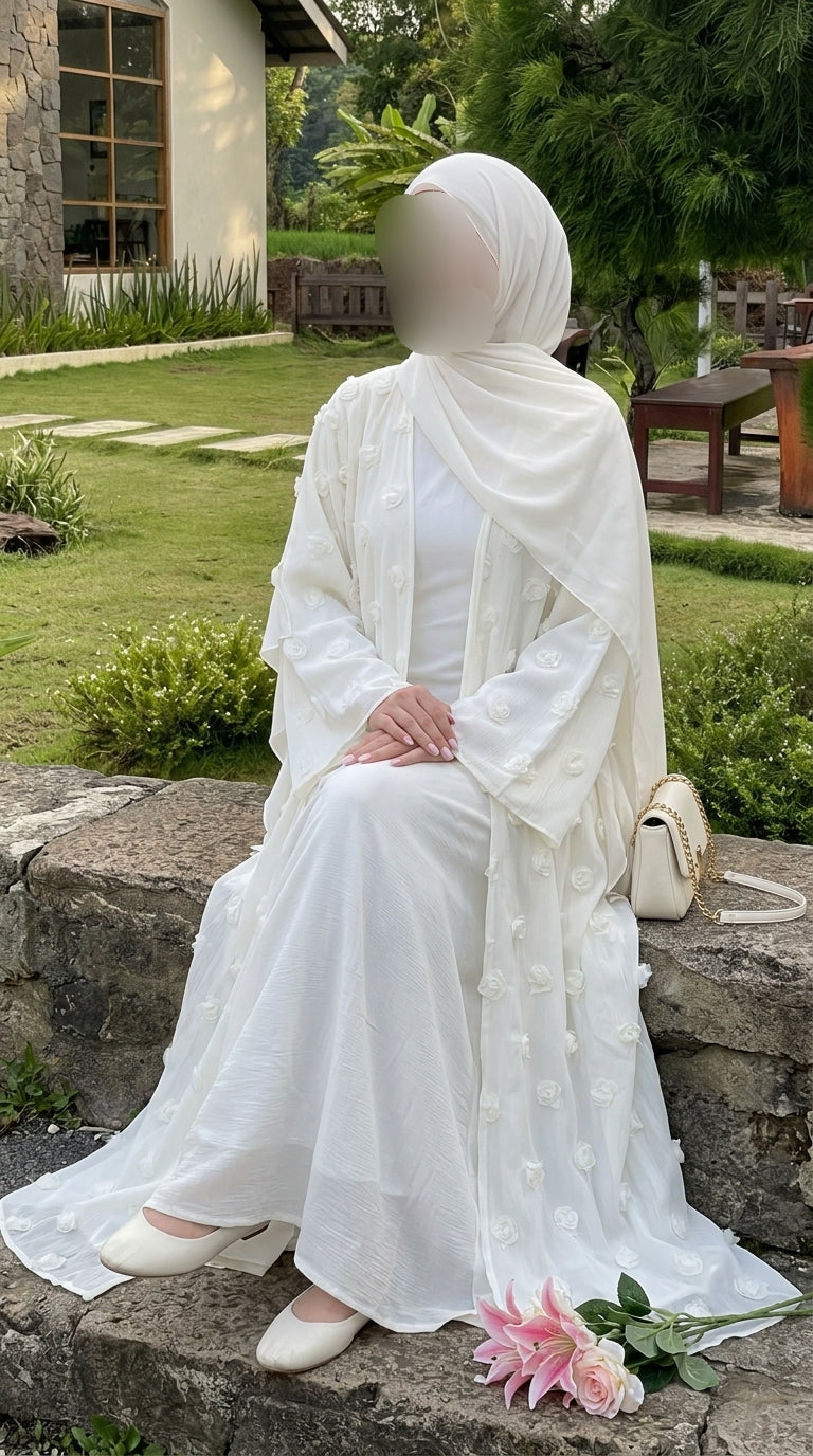 Sunday Brunch - White Abaya