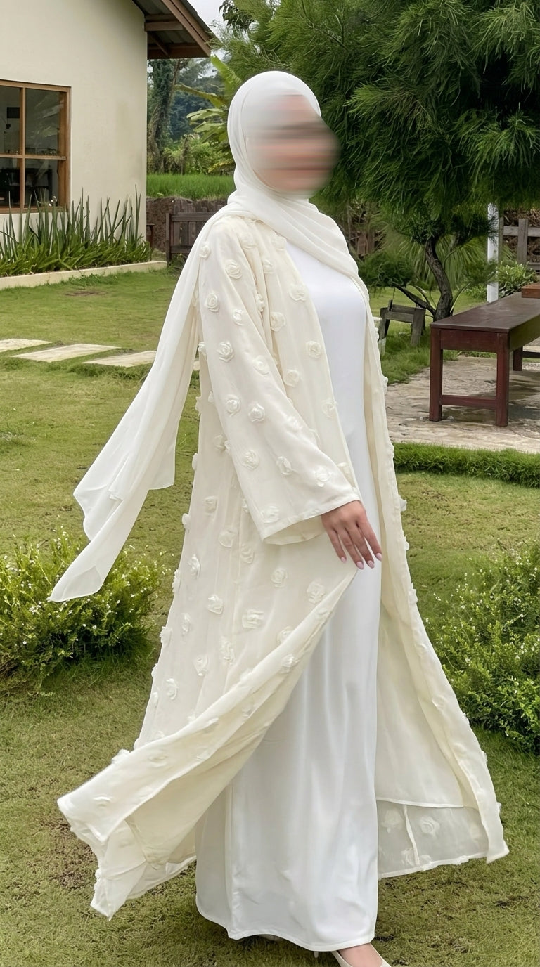 Sunday Brunch - White Abaya