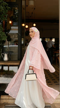 Abaya ouverte - Rose