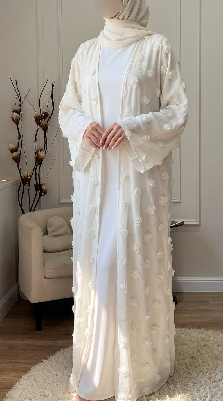 Sunday Brunch - White Abaya
