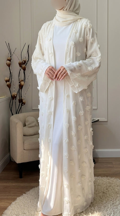 Sunday Brunch - White Abaya