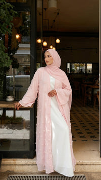 Abaya ouverte - Rose