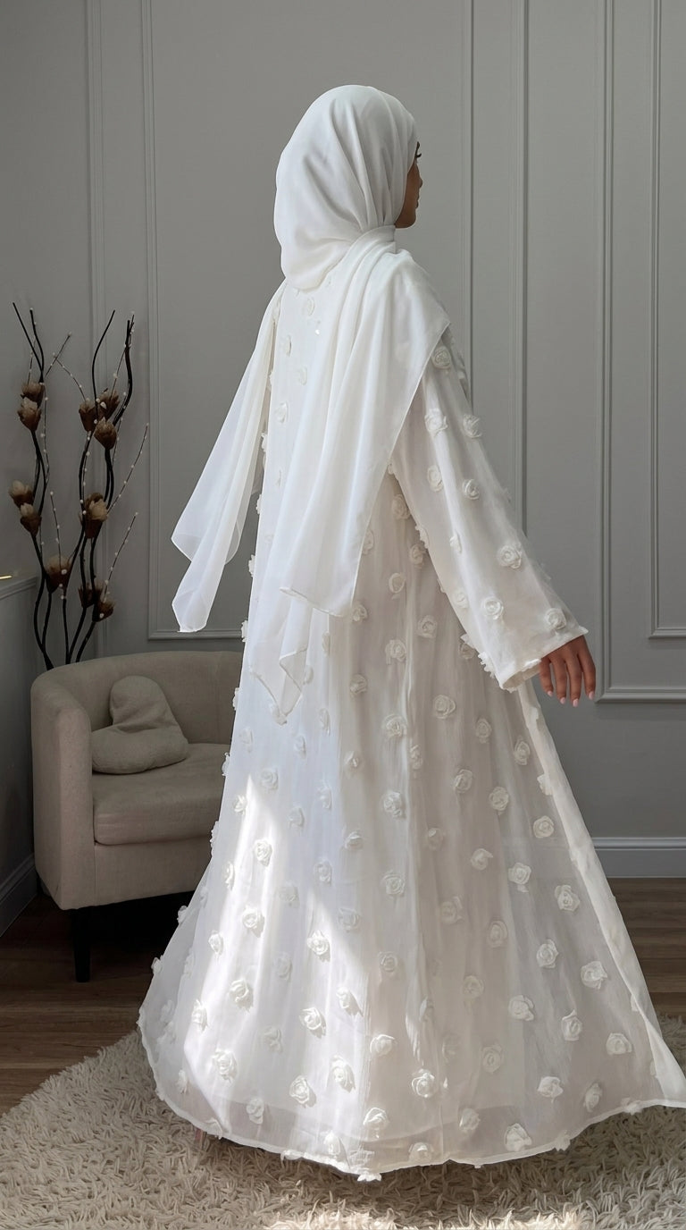 Sunday Brunch - White Abaya